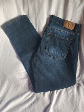 MBX Men's Dark Blue Denim Jeans - Classic Straight Leg, Sz 34x30 (Actual 35x29+)